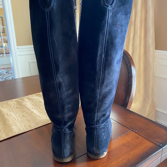 Ted Baker Black Tall Suede Zip Boots 10 - FLAWS - Picture 3 of 16